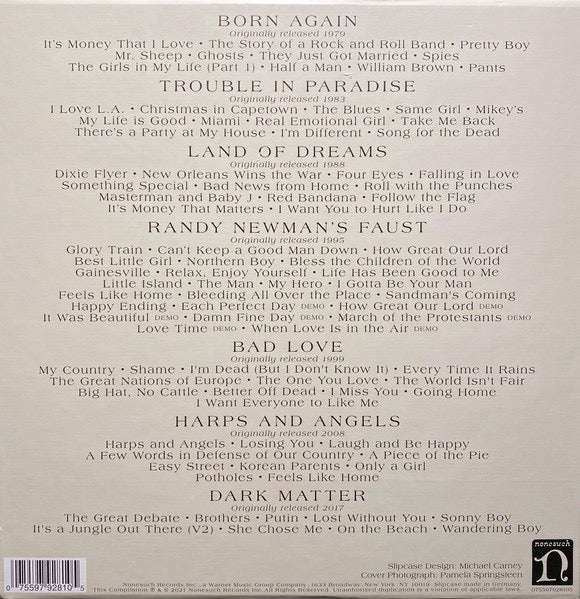 Image of Back Cover of 8xLP - EX/VG+ - RANDY NEWMAN, Roll With The Punches (The Studio Albums 1979-2017) (Nonesuch; 075597928105, US 2021, Box Set, 7 Inserts, RSD 2021), Still In Opened Shrinkwrap,  - 2416572C
