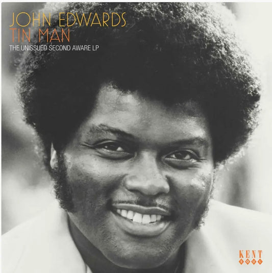 Image of Front Cover of LP - NEW/NEW - JOHN EDWARDS, Tin Man (Kent; KENTX538, UK 2026), , John Edwards’ early releases, mainly at Aware Records under the tutelage of Floyd Smith, thrilled soul lovers with his consummate vocals and impressed the multi-million selling Spinners enough to hire him to replace their reveredvocalist Philippe Wynne. Edwards’ first Aware hits, such as ‘Stop This Merry-Go-Round’ and ‘Careful Man’, led to his eponymous debut LP. As the label’s major male artist, the company followed 
