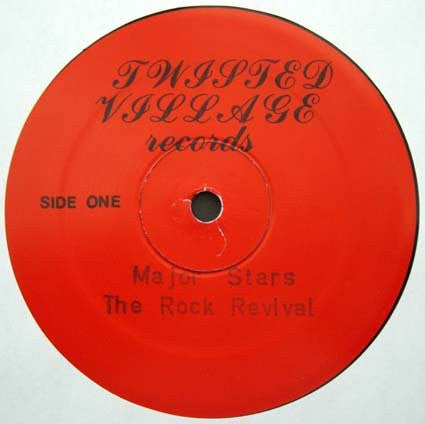 Image of Label Cover of LP - VG/VG+ - MAJOR STARS, The Rock Revival (Twisted Village; TW-1044, US 1998, Pasted Print On Plain Sleeve, Insert), Paper scuffs. Light marks only. Creasing, light edge wear.,  - 2446281S