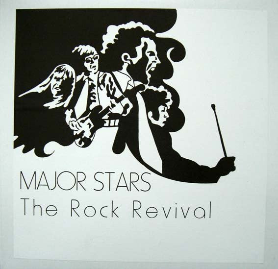 Image of Front Cover of LP - VG/VG+ - MAJOR STARS, The Rock Revival (Twisted Village; TW-1044, US 1998, Pasted Print On Plain Sleeve, Insert), Paper scuffs. Light marks only. Creasing, light edge wear.,  - 2446281S