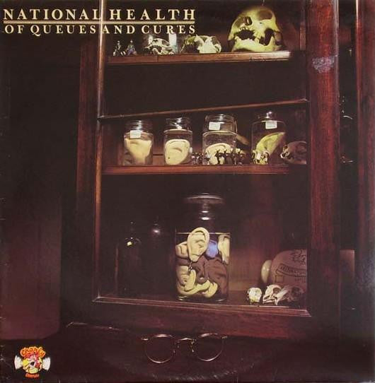 Image of Front Cover of LP - VG/VG+ - NATIONAL HEALTH, Of Queues And Cures (Seven Seas; K22P-354, Japan 1982 Reissue, Pasteback Sleeve, NO Insert, NO Obi), Edge Wear,  - 2546001S