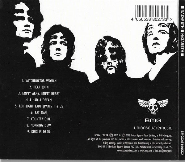 Image of Back Cover of CD - VG+/VG - NAZARETH, Nazareth (BMG; BMGCAT190CDX, Europe 2022 Reissue, Digipak, Insert), ,  - 2516001C