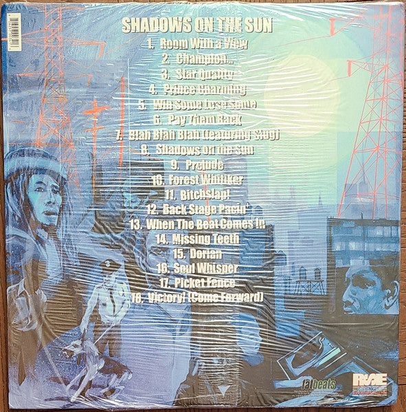 Image of Back Cover of 3xLP - G+/VG - BROTHER ALI, Shadows On The Sun (Rhymesayers Entertainment; RS0034-1, US 2003, Gatefold), Light marks only, sleeve has some wear, and a small tear on the open side.,  - 2526006E