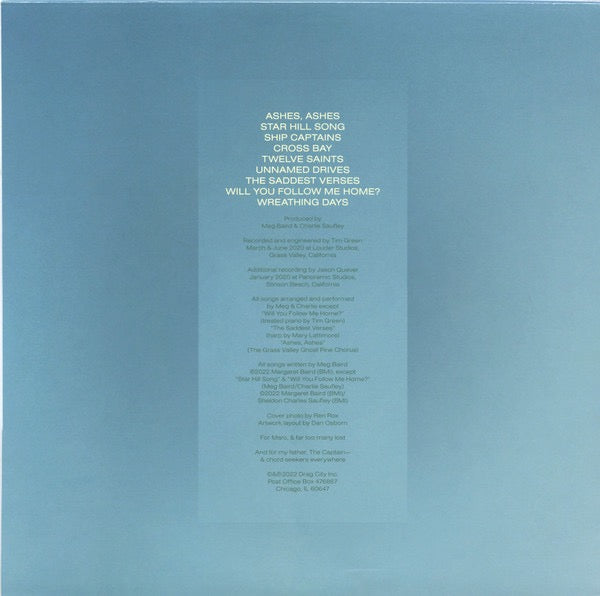Image of Back Cover of LP - EX/VG+ - MEG BAIRD, Furling (Drag City; DC782, US 2023, Inner), Still In Opened Shrinkwrap,  - 2516022C