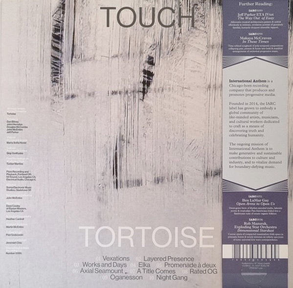 Image of Back Cover of LP - VG+/VG+ - TORTOISE, Touch (International Anthem; IARC99LP, Worldwide 2025, Company Inner), With Obi which states coloured vinyl but this is black vinyl,  - 2546014S