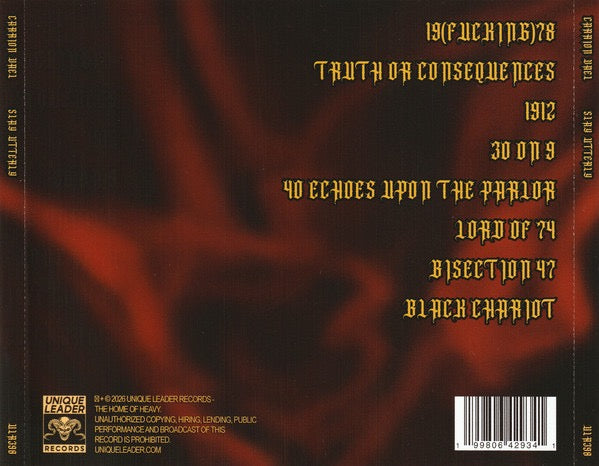 Image of Back Cover of CD - M/M - CARRION VAEL, Slay Utterly (Unique Leader Records; ULR398, US 2026, Jewel Case), SEALED,  - 2516055C