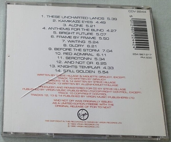 Image of Back Cover of CD - VG+/VG+ - STEVE HILLAGE, For To Next - And Not Or (Virgin; CDV 2244, Europe 1990 Reissue, Jewel Case), ,  - 2516056C