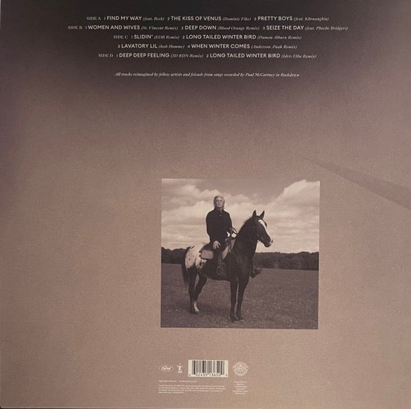 Image of Back Cover of 2xLP - EX/VG+ - PAUL MCCARTNEY, McCartney III Imagined (Capitol Records; B0032857-01, US 2021, Insert), Still In Opened Shrinkwrap With Hype Sticker,  - 2516027C