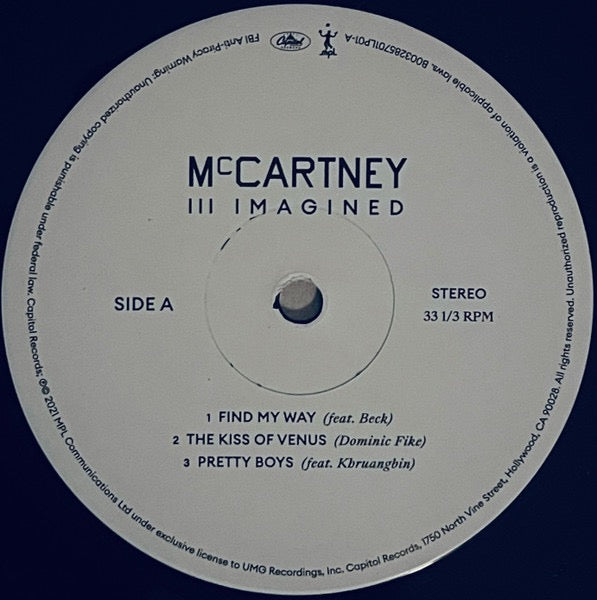Image of Label Cover of 2xLP - EX/VG+ - PAUL MCCARTNEY, McCartney III Imagined (Capitol Records; B0032857-01, US 2021, Insert), Still In Opened Shrinkwrap With Hype Sticker,  - 2516027C