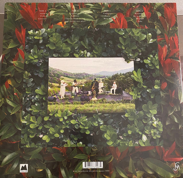 Image of Back Cover of 2xLP - VG+/VG+ - MOSES SUMNEY, Live From Blackalachia (Jagjaguwar; MS001, US 2021, Die Cut Triple Gatefold, 2 Inners, 6 Prints, Clear Green Vinyl), ,  - 2546018S