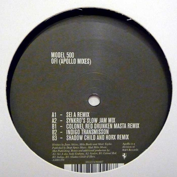 Image of Front Cover of 12" - VG/VG+ - MODEL 500, OFI (Apollo Mixes) (Apollo; AMB1209, Belgium 2012), ,  - 2546041S