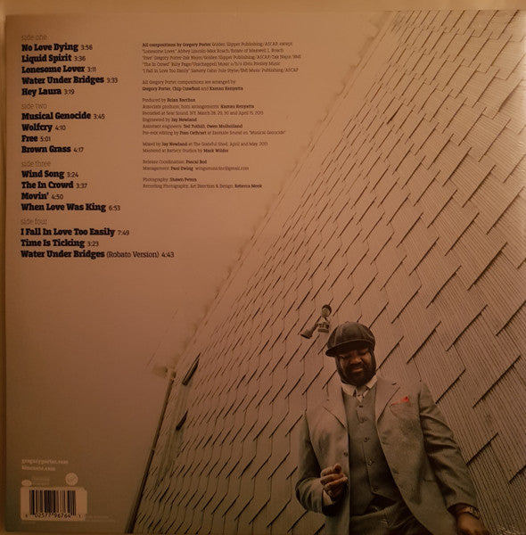 Image of Back Cover of 2xLP - EX/EX - GREGORY PORTER, Liquid Spirit (Blue Note; 602577967641, UK & Europe 2019 Reissue, Gatefold, 2 Inners, Clear Vinyl), Opened Instore, Still In Stickered Shrinkwrap,  - 2546022S