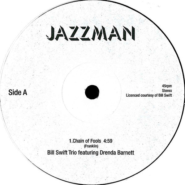 Image of Front Cover of LP - /VG+ - BILL SWIFT TRIO FEATURING DRENDA BARNETT, Chain Of Fools (Jazzman; JM12.014, UK 2008, Plain Sleeve), ,  - 2526024E