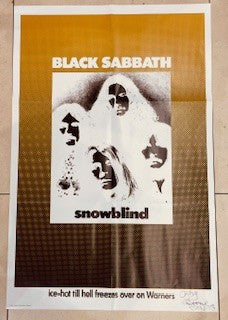 Image of Back Cover of 5xLP - VG/G+ - BLACK SABBATH, Black Sabbath Vol. 4 Super Deluxe (BMG; R1 643817, Europe 2021, Box Set, Book & Insert, SIGNED Poster, Poster Signed By Ozzy), Poster in nice condition, no pin holes or blu tack marks. Light marks only on vinyl. Some light wear to box.,  - 2516122C
