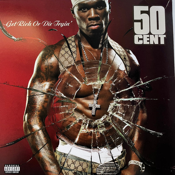 Image of Front Cover of 2xLP - EX/EX - 50 CENT, Get Rich Or Die Tryin' (Shady Records; 00606949354411, Worldwide 2014 Reissue, Insert), Opened Instore, Still In Shrinkwrap,  - 2546029S