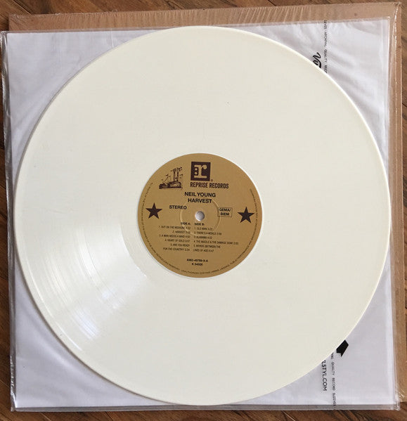 Image of Label Cover of LP - VG+/VG+ - NEIL YOUNG, Harvest (Reprise Records; REP 44 131,  , Insert, Unofficial. White vinyl.), ,  - 2526040E