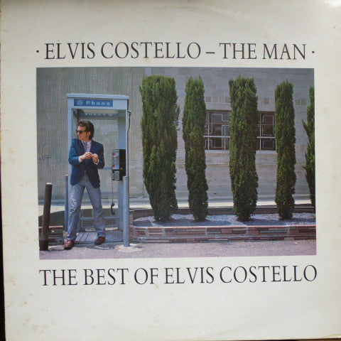 Image of Front Cover of LP - VG/VG - ELVIS COSTELLO, The Man (The Best Of Elvis Costello) (Demon Records; FIEND 52, UK 1986, Insert), ,  - 2526050E
