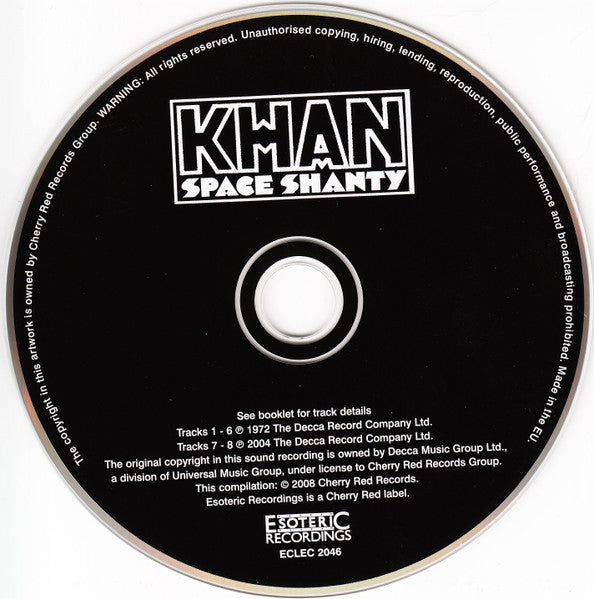 Image of Label Cover of CD - VG+/VG+ - KHAN, Space Shanty (Esoteric Recordings; ECLEC 2046, UK 2008, Jewel Case), ,  - 2516168C
