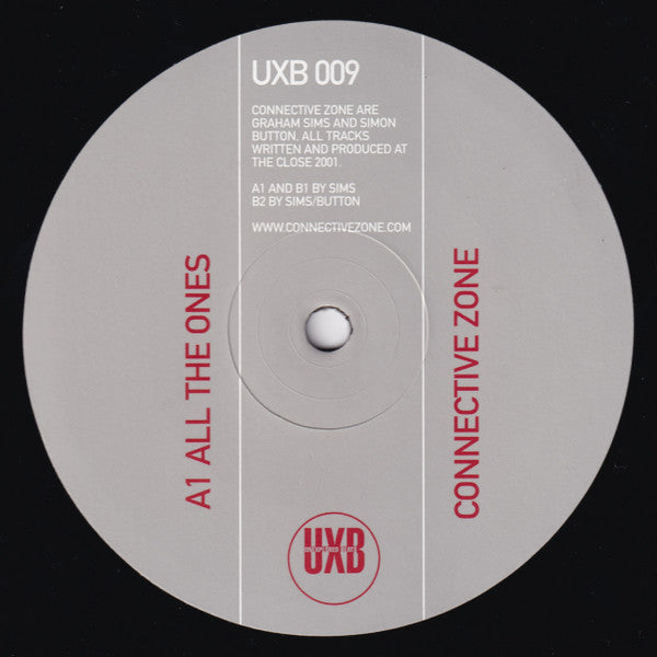 Image of Front Cover of 12" - /VG - CONNECTIVE ZONE, All The Ones (Unxplored Beats; UXB 009, UK 2002), only surface marks and manufacturing signs. Plays VG+.,  - 2546057S