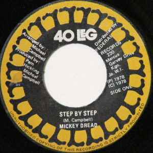 Image of Front Cover of 7" - /VG - MICKEY DREAD / MICKEY DREAD & THE INSTIGATORS, Step By Step / East Of Babylon (40 Leg; none, Jamaica 1978), ,  - 2526155E