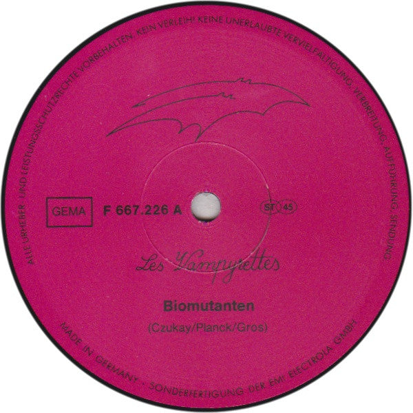 Image of Label Cover of 12" - VG+/EX - LES VAMPYRETTES, Les Vampyrettes (Not On Label ; F 667 226, Germany 1980, Textured Sleeve, Holger Czukay And Conny Planck, No Emi Logo On Rear Sleeve), ,  - 2526217E