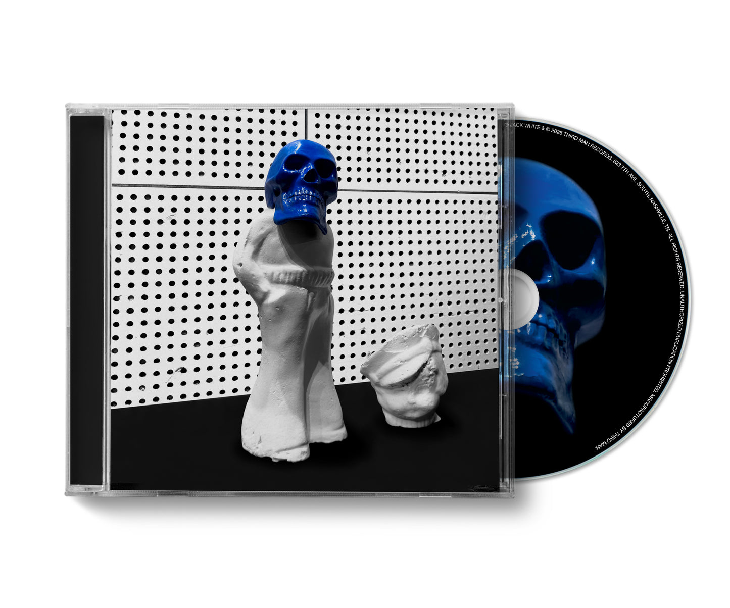 Image of Back Cover of CD - NEW/NEW - JACK WHITE, Frozen Charlotte (Third Man Records; TMR1062CD, Europe 2026), , Frozen Charlotte - the 7th studio album from Jack White shows the Rock and Roll Hall of Famer at his best; backed by an incredible band (Patrick Keeler on drums, Dominic Davis on bass, Bobby Emmett on keys) whose collective hand is scorching hot after coming off a tour of universally-acclaimed performances. Instead of resting on a  job well done , they went straight to work in the studio and lai