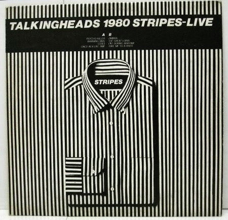 Image of Back Cover of LP - VG/VG - TALKING HEADS, 1980 Stripes-Live (Not On Label; none, Italy 1981, Unofficial), A few light hairlines. Sleeve has creases. ,  - 2526232E