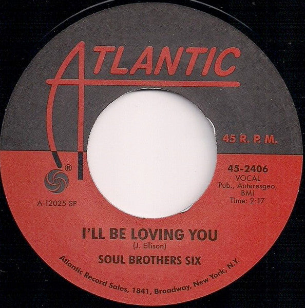 Image of Back Cover of 7" - /EX - SOUL BROTHERS SIX, Thank You Baby For Loving Me / I'll Be Loving You (Atlantic; 45-2592, UK Reissue), ,  - 2556076S