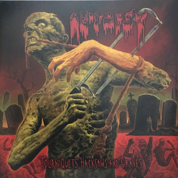 Image of Front Cover of LP - VG/VG+ - AUTOPSY, Tourniquets, Hacksaws And Graves (Peaceville; VILELP491, UK 2014, Gatefold, Inner, Poster), ,  - 2526133E