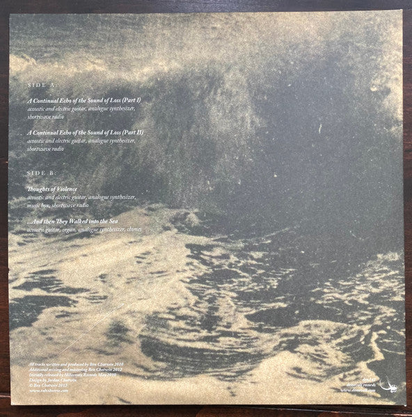Image of Back Cover of LP - VG+/VG+ - TALVIHORROS, Music In Four Movements (Denovali Records; DEN142, Germany 2012, Gatefold, Black Inner, 180 Gram Black Vinyl), , Talvihorros is London based composer Ben Chatwin's study of guitar & electronics where numerous techniques are used to coax a myriad of sounds. For fans of Tim Hecker, Barn Owl and dense, dark sound collages in general. - 2516183C