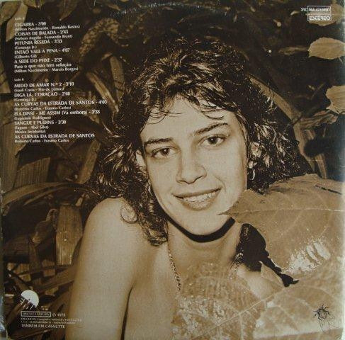 Image of Back Cover of LP - VG+/VG+ - SIMONE, Cigarra (EMI; 31C 064 421089D, Brazil 1978, Gatefold, Inner), Nice clean copy!,  - 2516223C