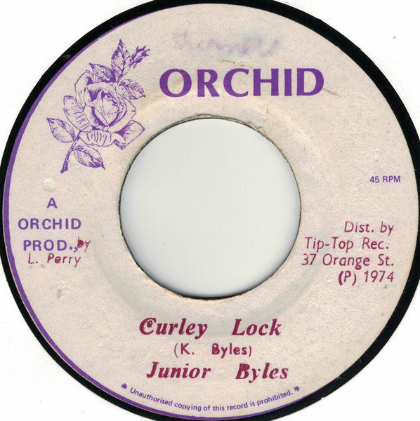 Image of Front Cover of 7" - /VG - JUNIOR BYLES, Curley Lock / Lock & Key (Orchid; , Jamaica 1974), ,  - 2556138S