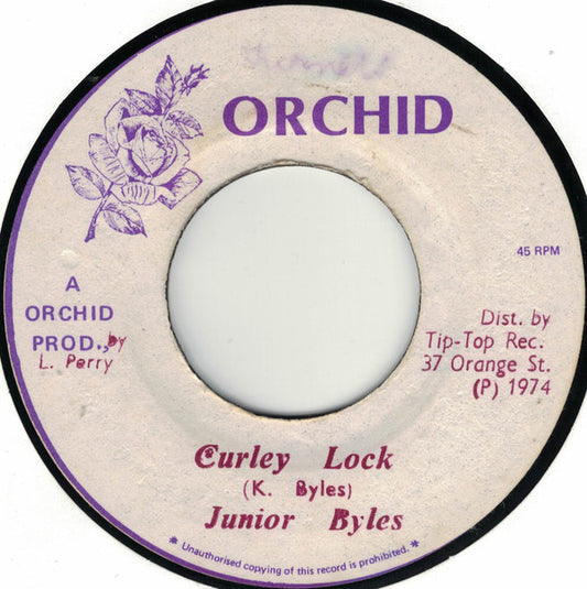 Image of Front Cover of 7" - /VG - JUNIOR BYLES, Curley Lock / Lock & Key (Orchid; , Jamaica 1974), ,  - 2556138S