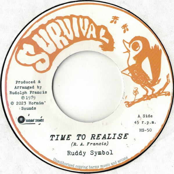 Image of Front Cover of 7" - /EX - RUDDY SYMBOL, Time To Realise (Survival; , France 2023 Reissue), ,  - 2556145S