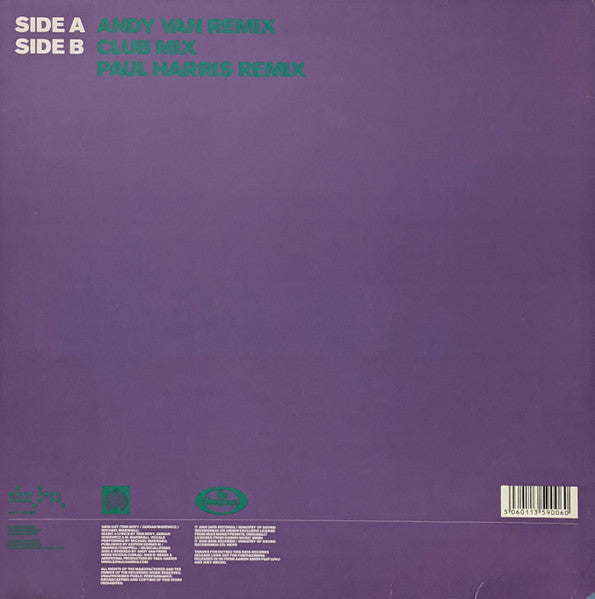 Image of Back Cover of 12" - VG/VG - TOM NOVY FEAT MICHAEL MARSHALL, Your Body (Data Records; DATA 102T, UK 2005), ,  - 2516285C