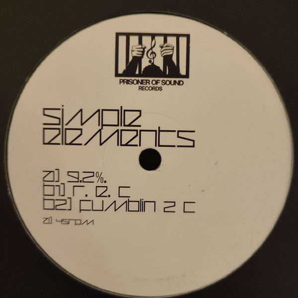 Image of Front Cover of 2x12" - /VG+ - SIMPLE ELEMENTS, 9,2% (Prisoner Of Sound ; POSR 001, UK 2018), Strong VG+,  - 2546171S
