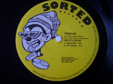 Image of Front Cover of 12" - /VG+ - TWIZZLER, I'm A F*ck You Up (Sorted Records; SO 20117, US 1994), Few light surface marks only,  - 2546173S