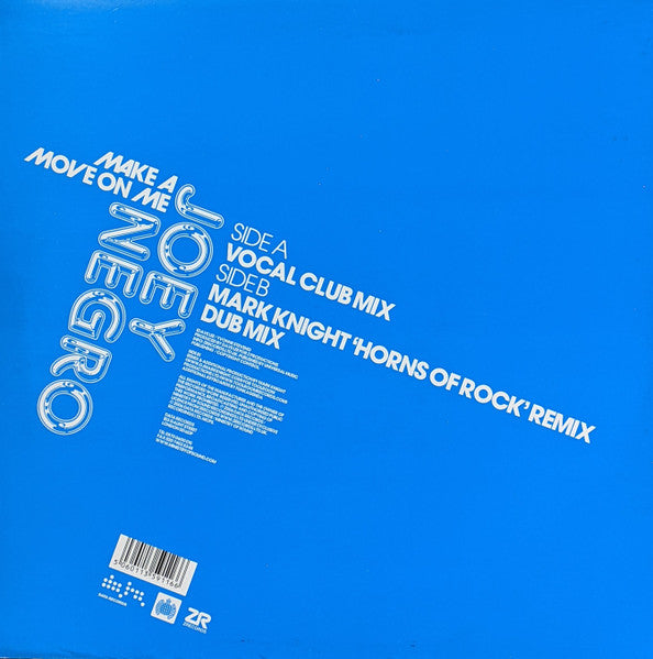 Image of Back Cover of 12" - VG/G+ - JOEY NEGRO, Make A Move On Me (Data Records; DATA82T, UK 2006), Sleeve has wear at edges and corners, small rip at opening, scuffs,  - 2516286C