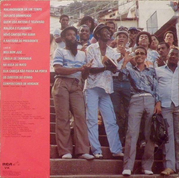 Image of Back Cover of LP - VG/VG+ - BEZERRA DA SILVA, Al  Malandragem, Maloca O Flagrante! (RCA Vik; 109.0145, Brazil 1986), ,  - 2516316C