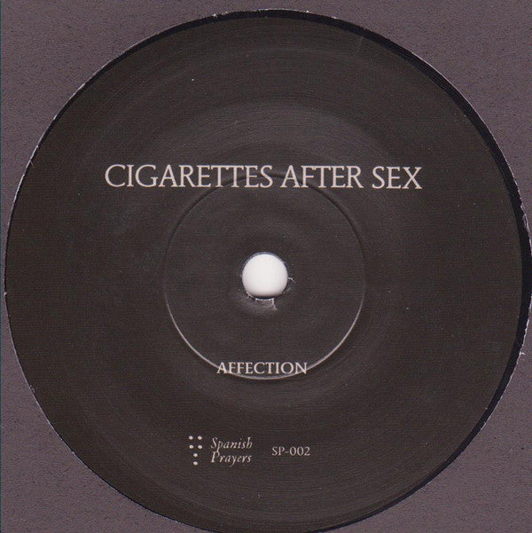 Image of Label Cover of 7" - EX/EX - CIGARETTES AFTER SEX, Affection / Keep On Loving You (Spanish Prayers ; SP-002, UK, Europe & US 2017, Picture Sleeve, Black Inner), ,  - 2526300E