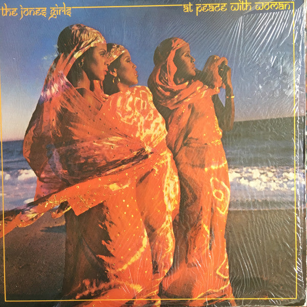 Image of Front Cover of LP - VG/VG - THE JONES GIRLS, At Peace With Woman (Philadelphia International Records; PZ 36767, US 1980s Reissue), Sleeve has shrink-wrap. Creases in places, plus wear along opening,  - 2516325C