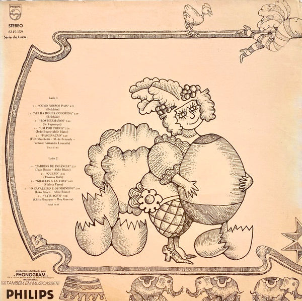 Image of Back Cover of LP - VG/G+ - ELIS REGINA, Falso Brilhante (Philips; 6349.159, Brazil 1976, Gatefold), Quite a few light marks.,  - 2516320C