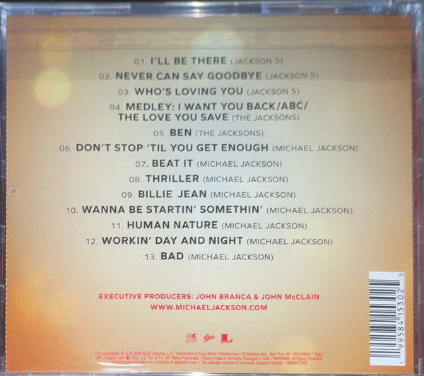 Image of Back Cover of CD - NEW/NEW - MICHAEL JACKSON, Michael (Songs From The Motion Picture) (Epic; 19958415302, US 2026, Jewel Case), ,  - 2556222S