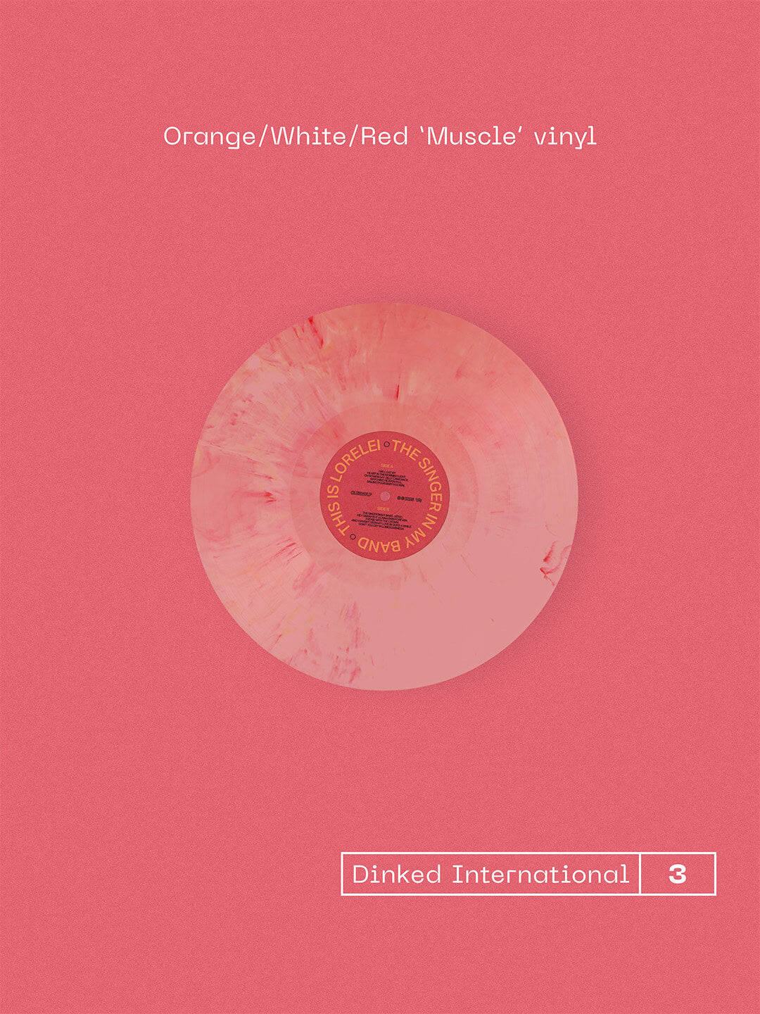 Image of Back Cover of LP - NEW/NEW - THIS IS LORELEI, The Singer In My Band - Dinked Edition (Matador; OLE2217LPXE, Europe 2026, Inner, Dinked International No. 3, Orange/White/Red  Muscle  Vinyl, Bonus 7 , ), , The last few years have been transformative for Nate Amos. Between delivering breakout records both as a solo artist   under his This Is Lorelei moniker   and with his band Water From Your Eyes, sold out shows across multiple continents, to seeing some of today s most influential artists cover his 