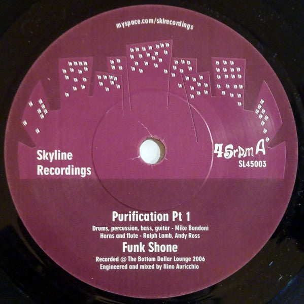 Image of Front Cover of 7" - /VG+ - FUNK SHONE, Purification (Parts 1 & 2) (Skyline Recordings; SL45003, UK 2006), ,  - 2516332C