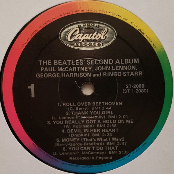 Image of Label Cover of LP - VG+/VG+ - THE BEATLES, The Beatles' Second Album (Capitol Colorband; ST 2080, US 1986 Reissue), ,  - 2526321E