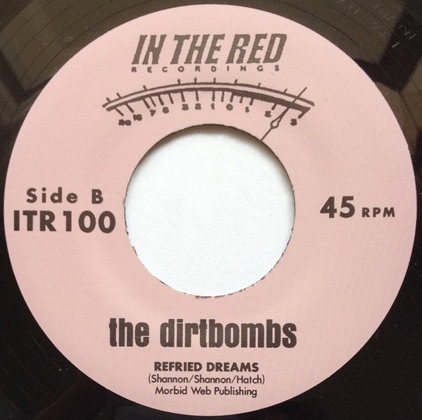 Image of Back Cover of 7" - /VG - THE DIRTBOMBS, Possession/Refried Dreams (In The Red Recordings; ITR100, US 2003, Plain Sleeve, Bonus 7" Only), Just a few light wispy marks,  - 2516106C