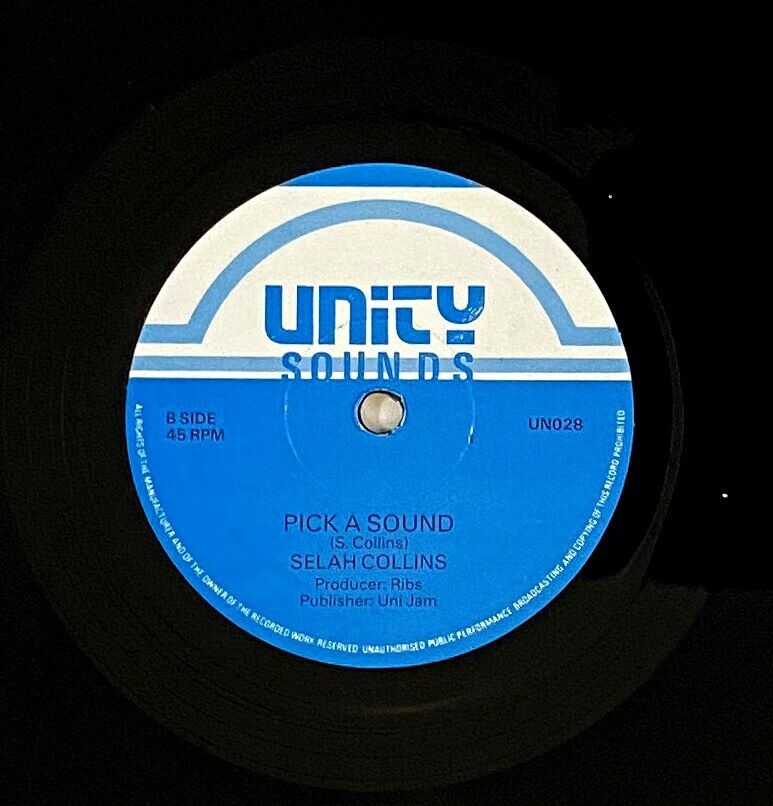 Image of Label Cover of 12" - G+/VG - SELAH COLLINS, Pick a sound/ Juggler (Unity Sounds; UNO28, UK 1980s, Company Sleeve), Lots of superficial lines, plays strong VG or better. In rare Unity company sleeve.,  - 2516346C