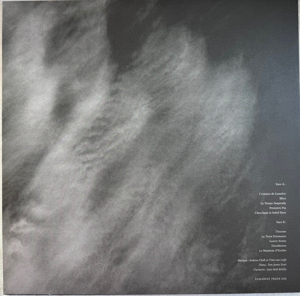 Image of Back Cover of LP - EX/EX - ELODIE, Le Manteau D' toiles (Faraway Press; FARAWAY PRESS 026, UK 2016, Picture Sleeve, Insert, 2 Postcards, Limited edition of 300 copies.), Includes all inserts and postcards, Project of Andrew Chalk & Timo Van Luijk - 2526355E