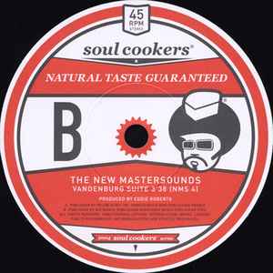 Image of Back Cover of 7" - VG/VG - THE NEW MASTERSOUNDS, Butter For Yo' Popcorn / Vandenburg Suite (Soul Cookers Records; SCR01, France 2004, Textured Sleeve, Insert, Obi + Pinned Card), ,  - 2516342C